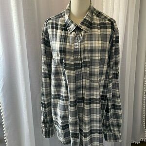 Massimo Black and White Plaid Men's Shirt